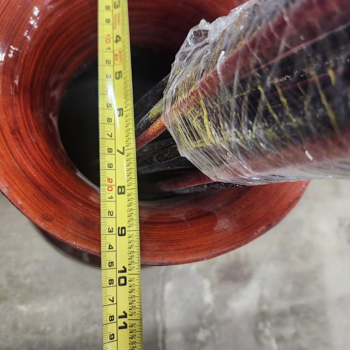 Floor Vase Red Bamboo Look Decor