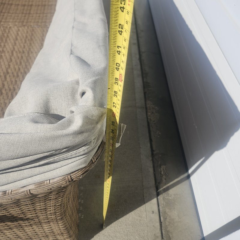 Patio couch with awning
