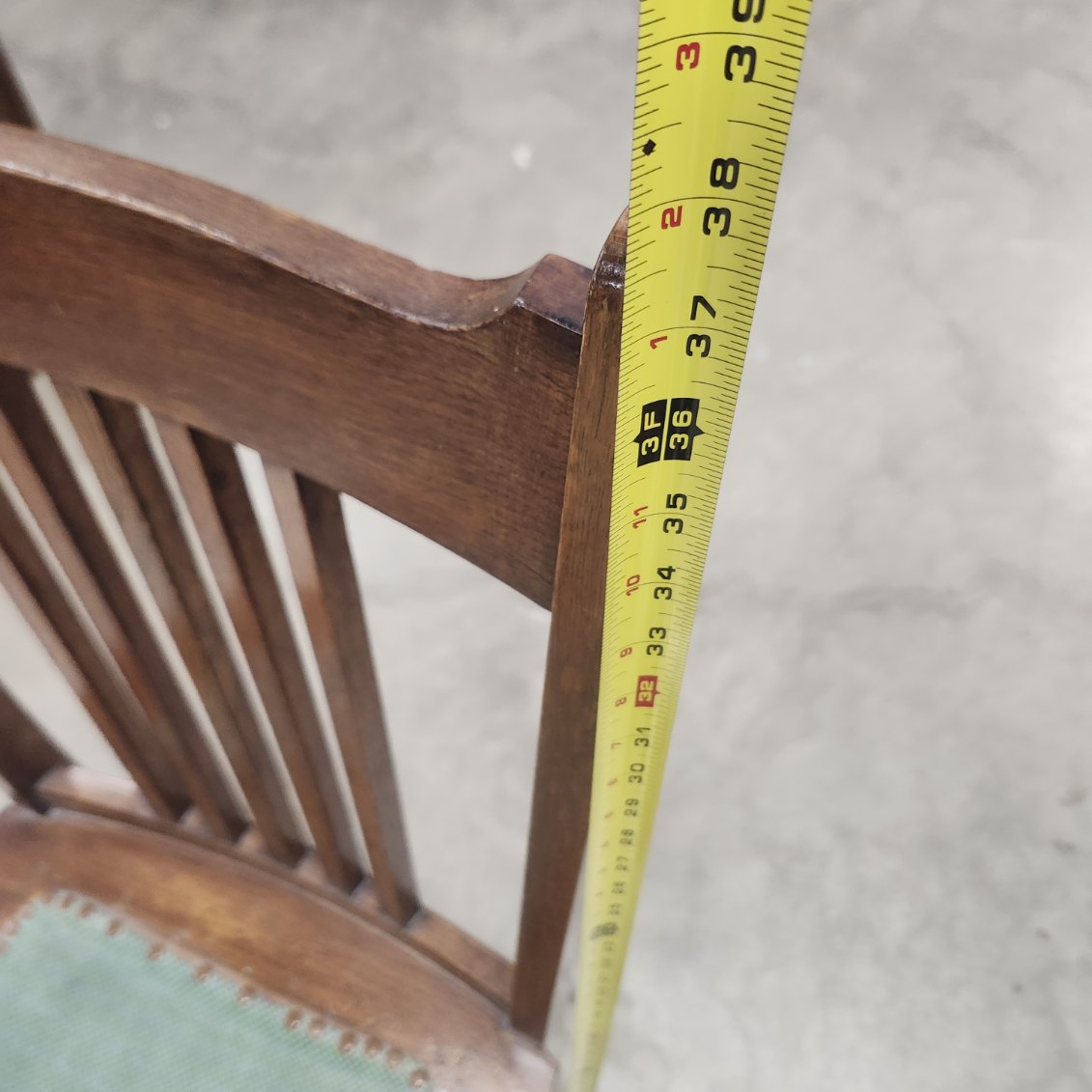 Antique Dining Chair Mission Style Slatted Wood