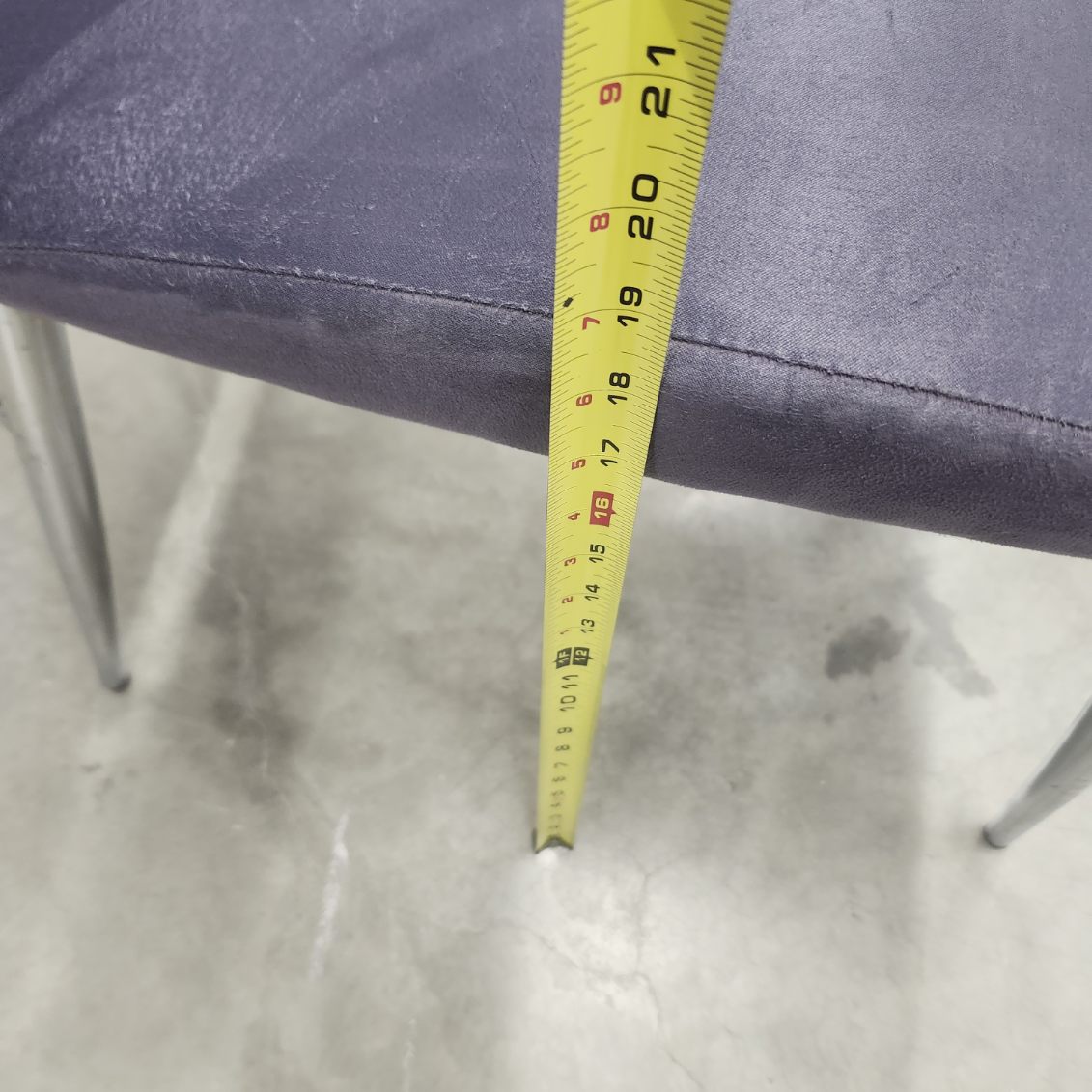 Dining Chair Modern High Back Purple Velvet Metal