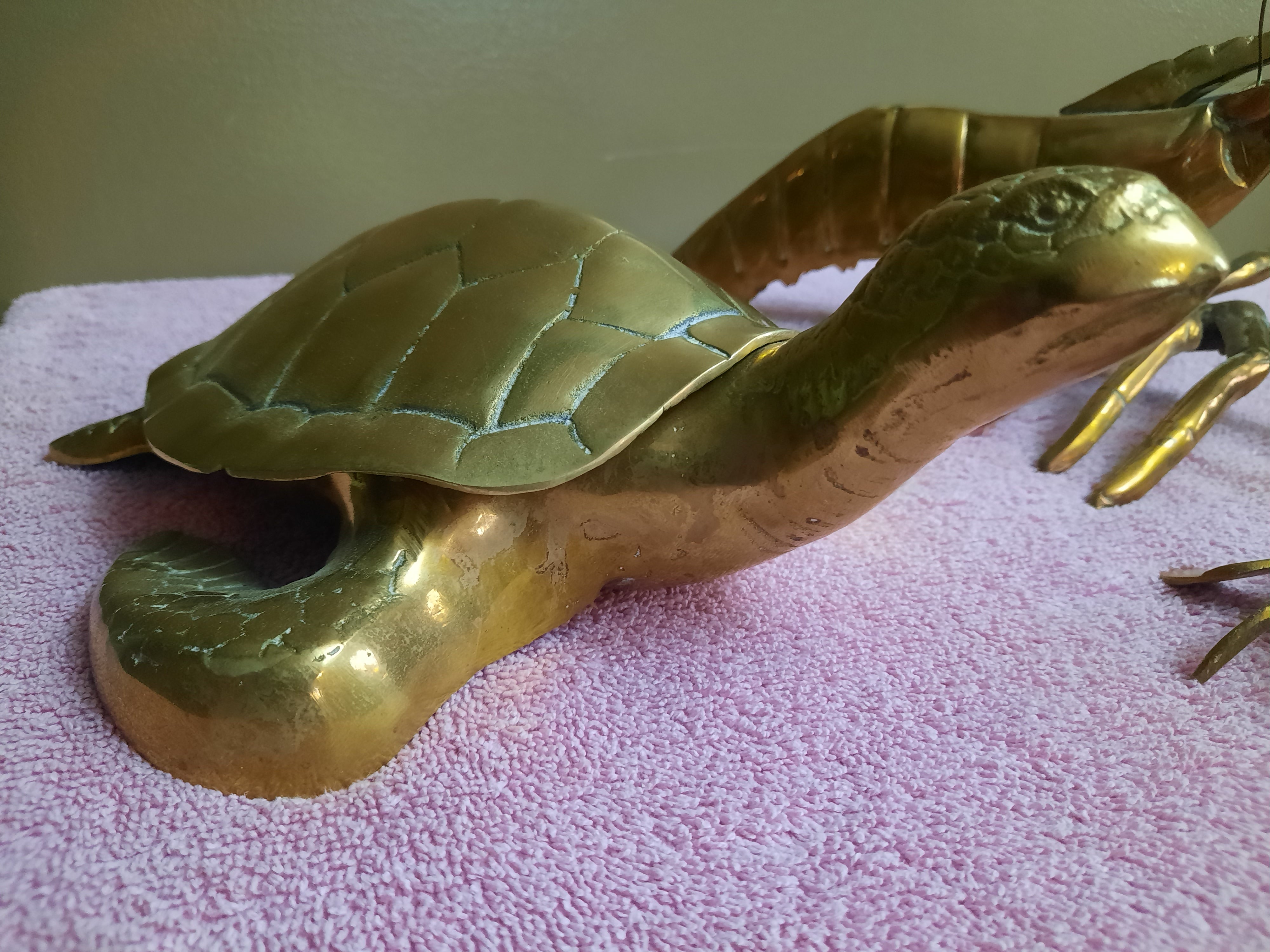 Large Brass Turtle
