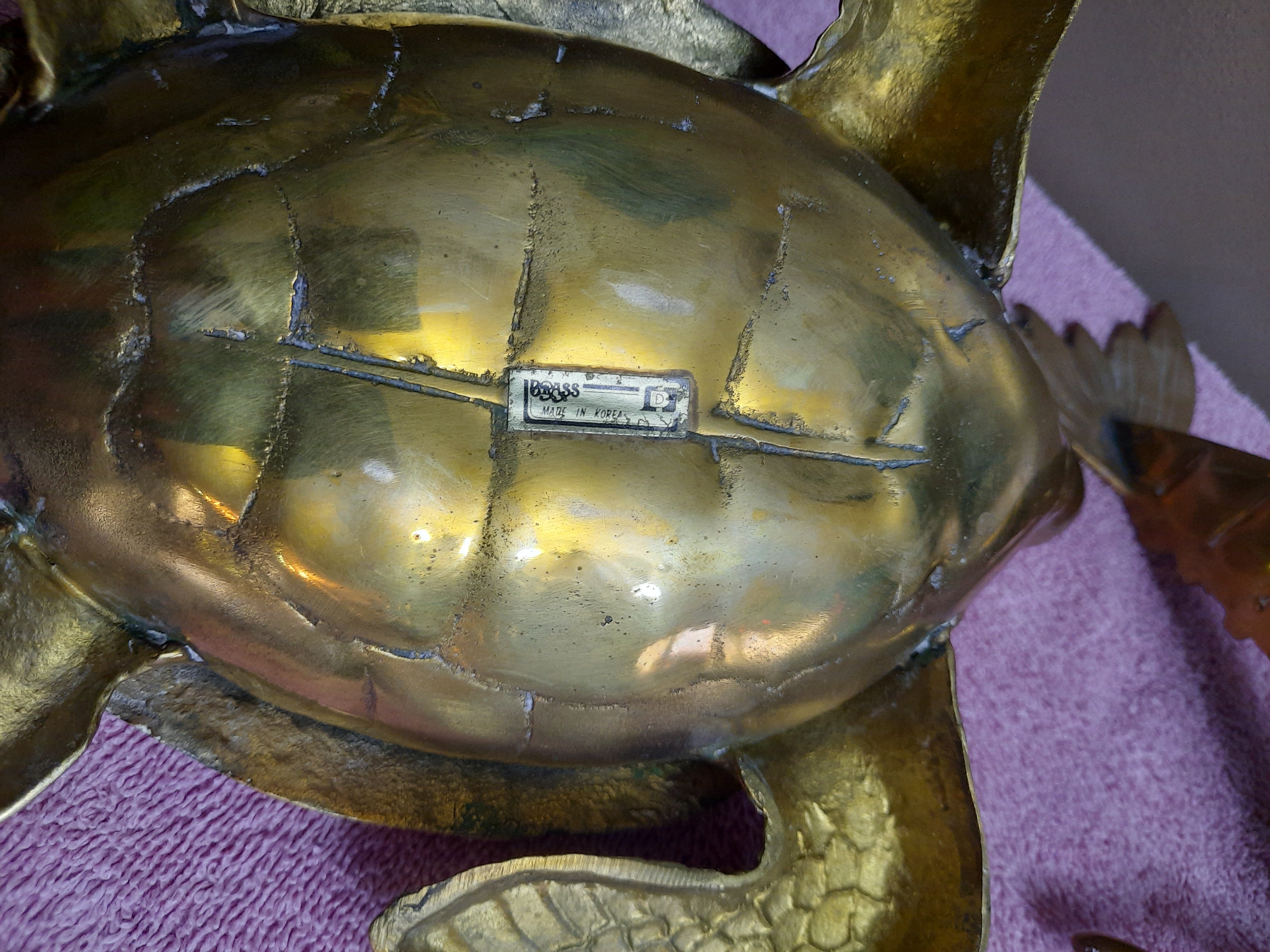Large Brass Turtle